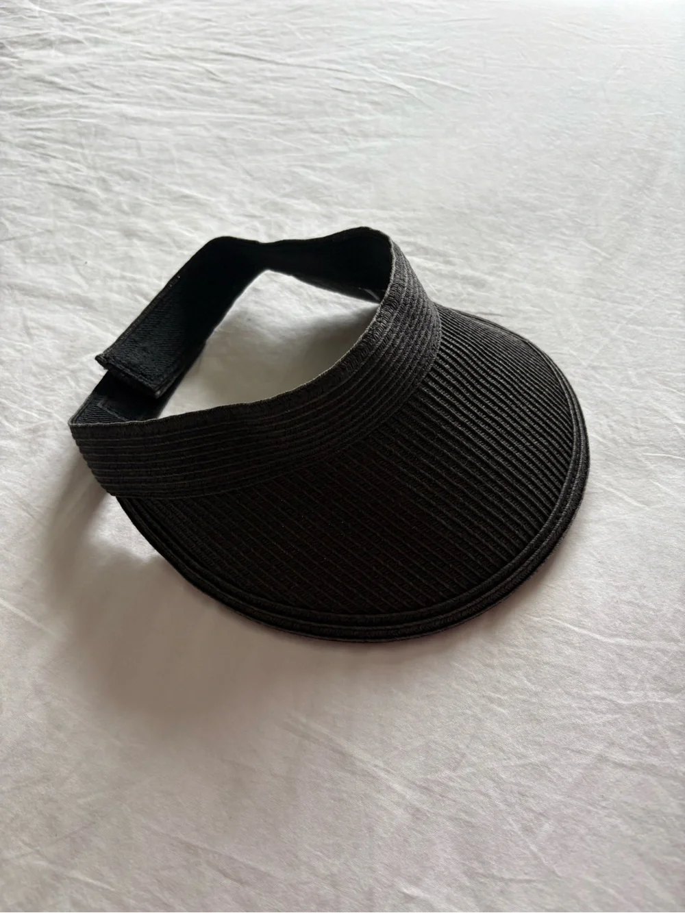 Black Ribbed Sun Visor - Picture 2 of 5